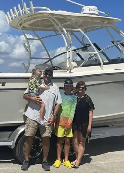 The Assunto family enjoying fishing